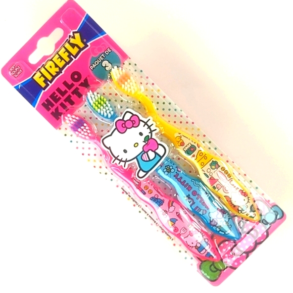 SANRIO Hello Kitty Set of 3 Child's Soft Toothbrushes by Firefly, Factor… - Picture 3 of 14